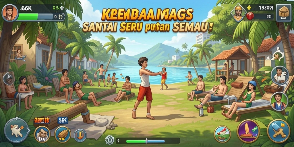 Tangkapan layar gameplay 66K yang seru dan penuh warna.