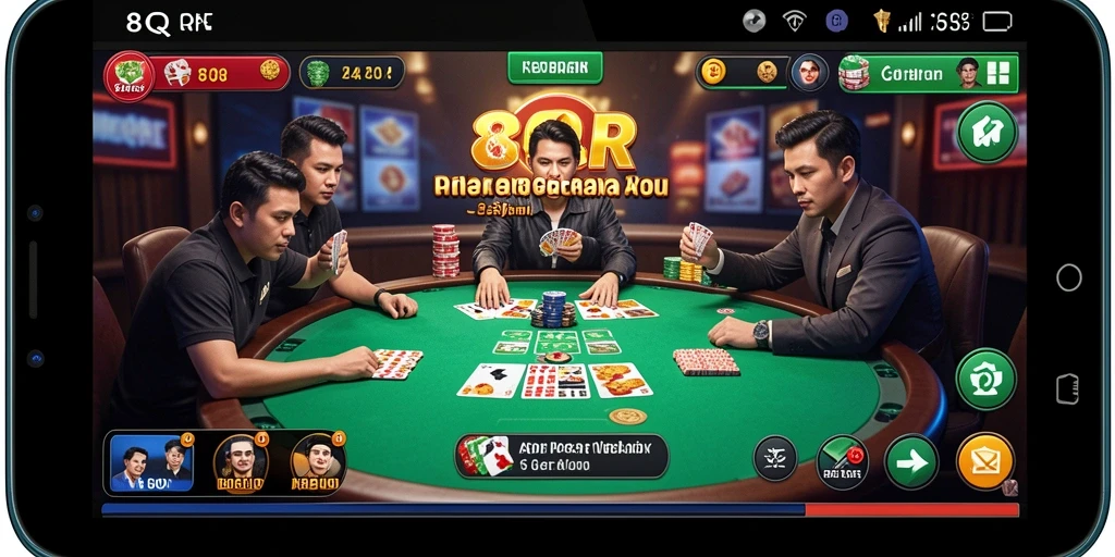 Tampilan gameplay Poker yang menarik dan interaktif.