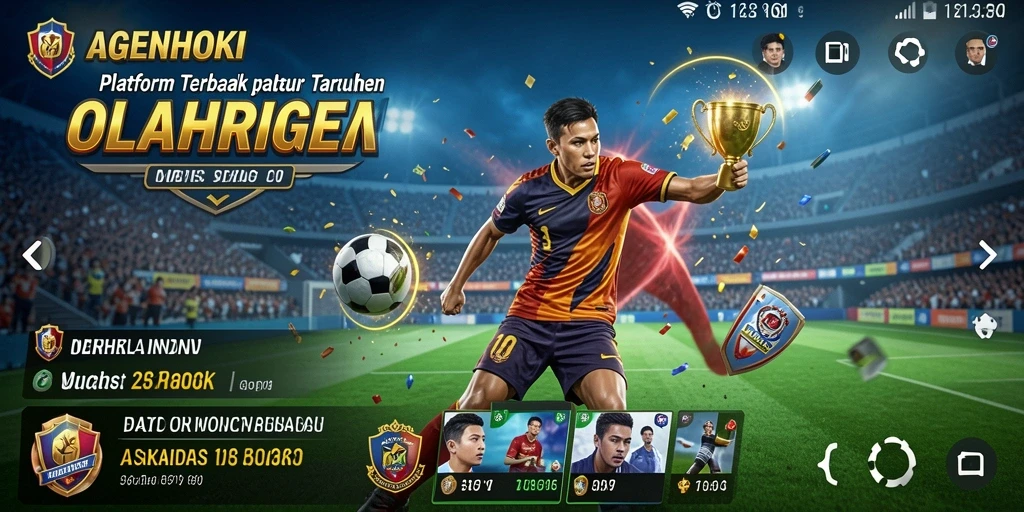 Tampilan gameplay AGENHOKI dengan berbagai pilihan taruhan olahraga.