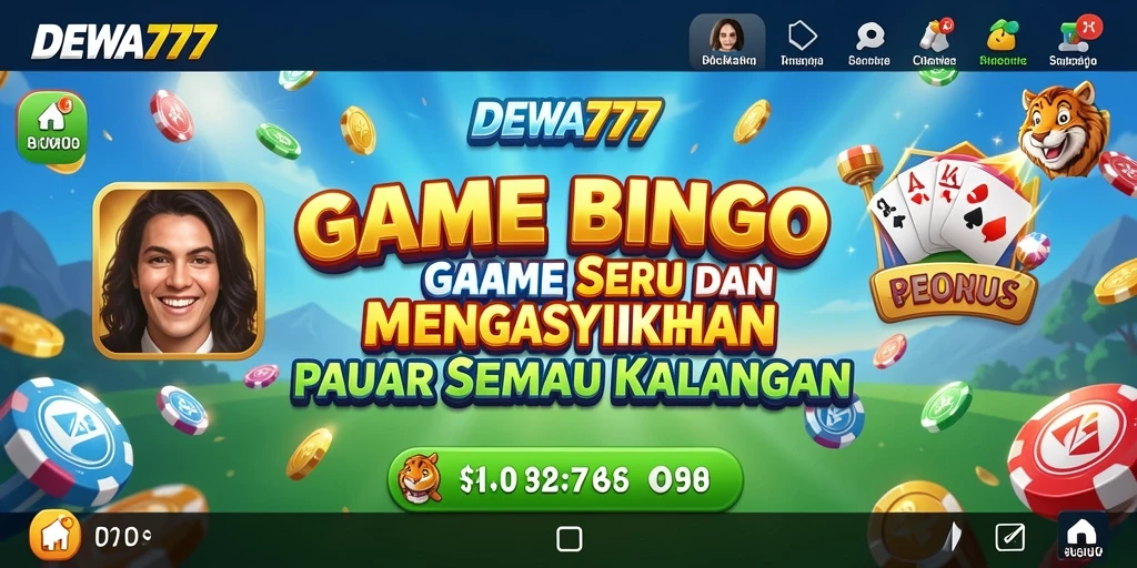 Tampilan gameplay seru DEWA777 dengan suasana Bingo yang menggembirakan.