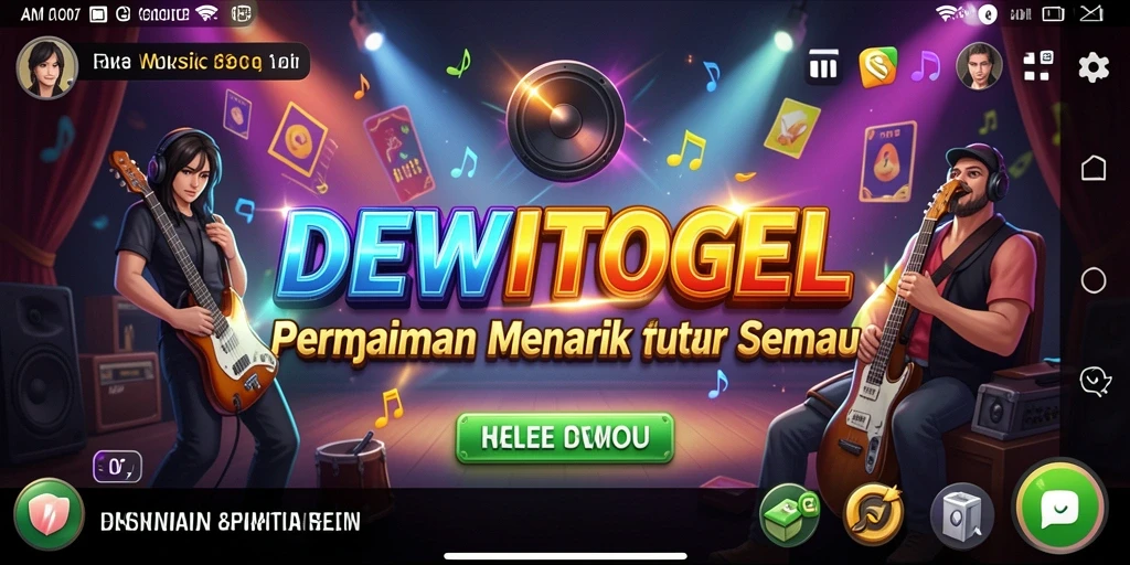 Screenshot DEWITOGEL menunjukkan gameplay musik yang seru dan interaktif.