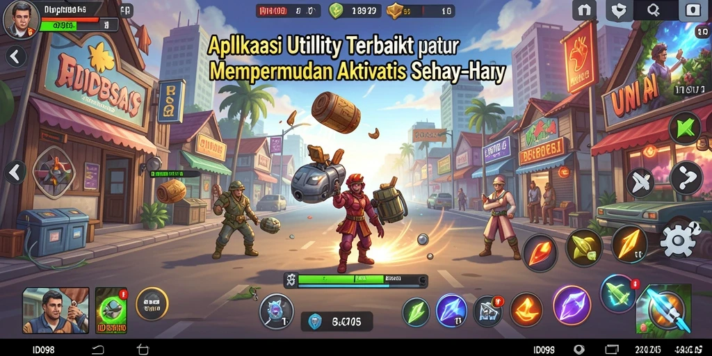 Tampilan antarmuka aplikasi ID098 yang sederhana dan efisien.