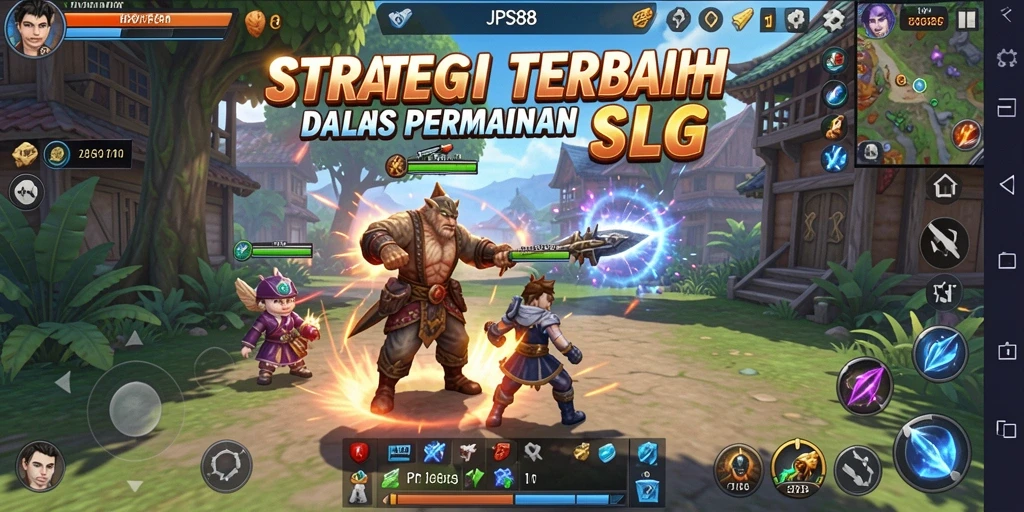 Gameplay mendebarkan dalam JPS88, bangun kerajaanmu dan taklukkan lawan.