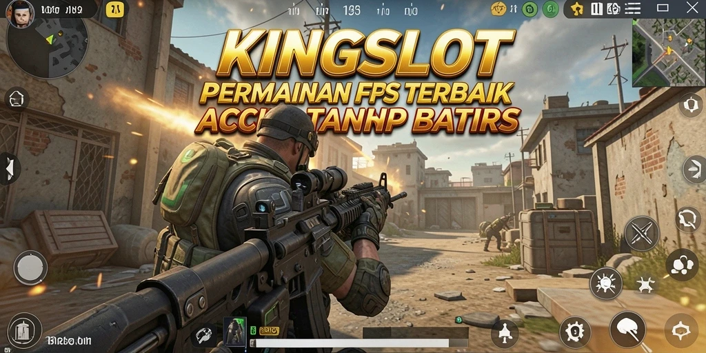 Tangkapan layar gameplay KINGSLOT yang menegangkan saat pertempuran FPS.
