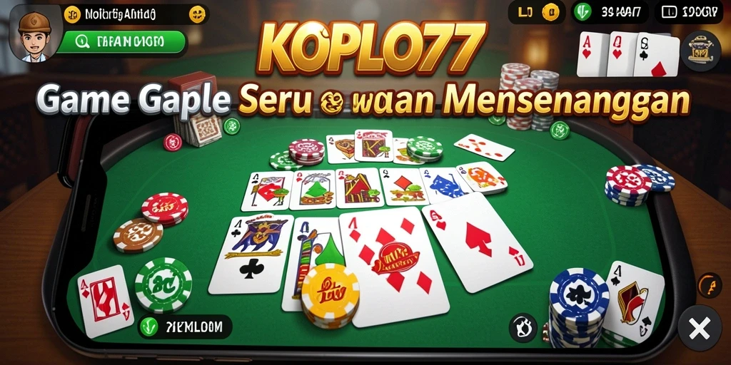 Tampilan gameplay seru KOPLO77 saat bermain Gaple.