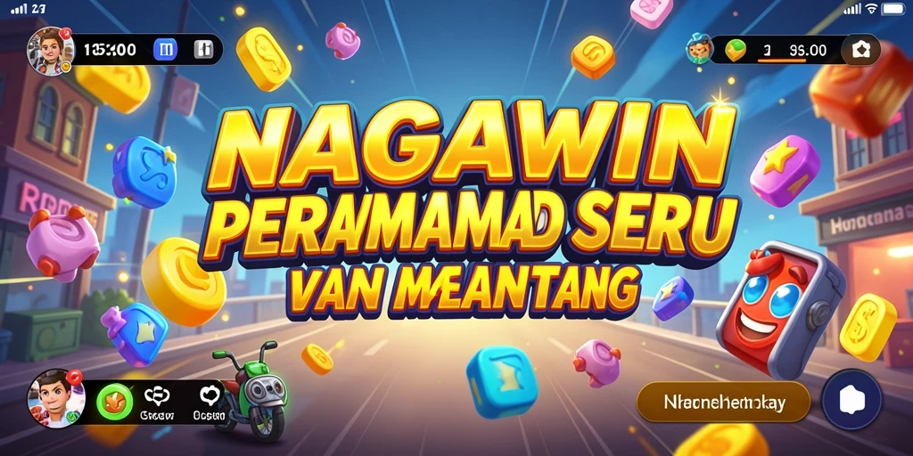 Tampilan gameplay NAGAWIN yang penuh aksi dan rintangan menantang.