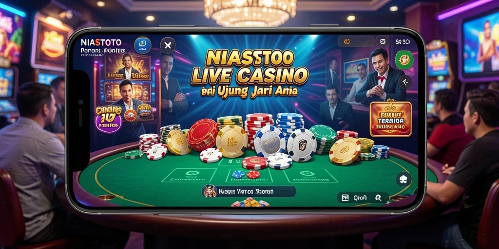 Tampilan gameplay Live Casino yang penuh aksi di NIASTOTO.