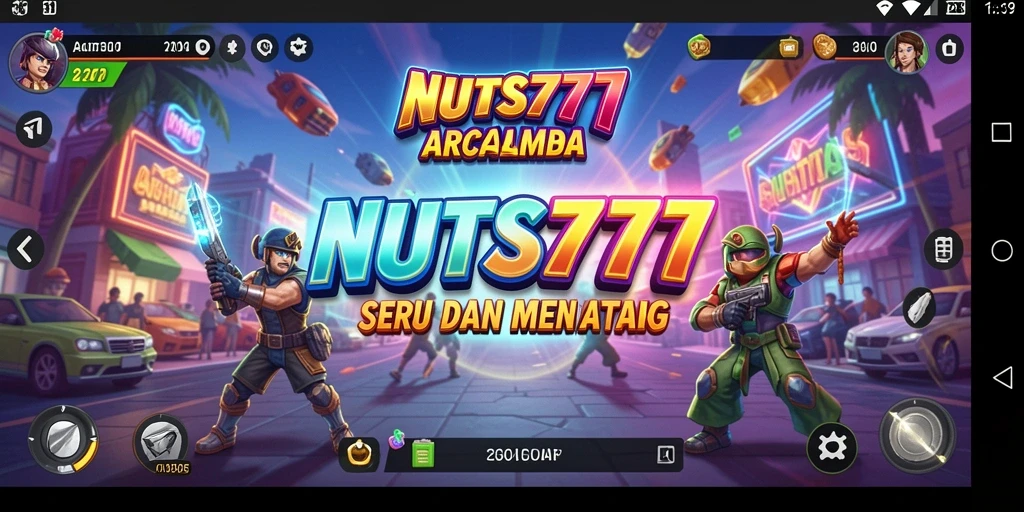 Screenshot gameplay NUTS777 menunjukkan aksi seru dan grafis yang menawan.