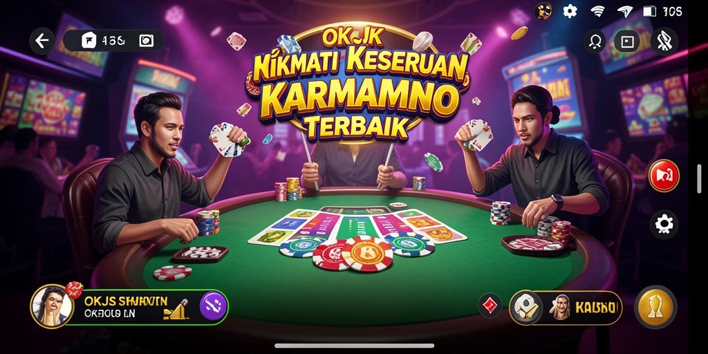 Tampilan gameplay kasino yang mengasyikkan di OKJK.