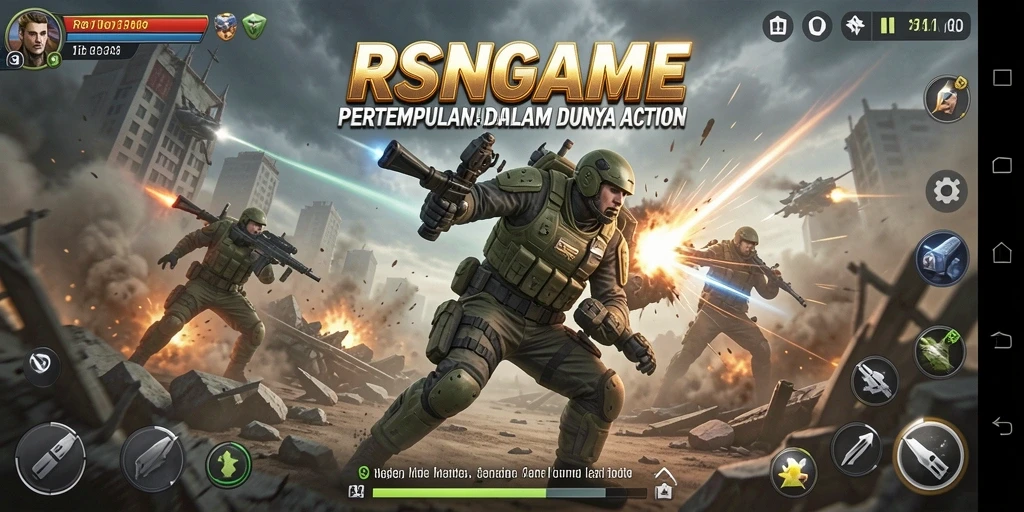 Tampilan menarik dari gameplay aksi dalam RSNGAME.