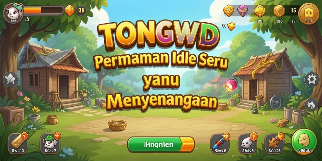 Tampilan gameplay seru dengan karakter unik dan sumber daya.